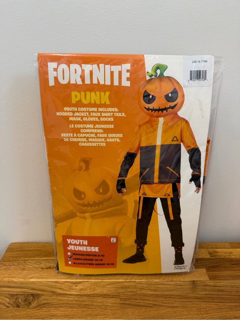 Fortnite Youth Size Large 10-12 Punk Halloween Costume